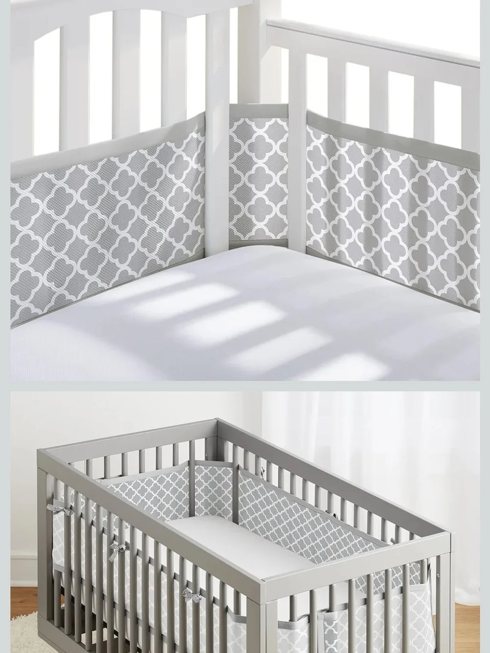 Pink & Grey Pattern Baby Linens